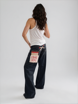 'Matchbox' Painted Levi's Jeans