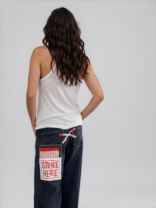 'Matchbox' Painted Levi's Jeans