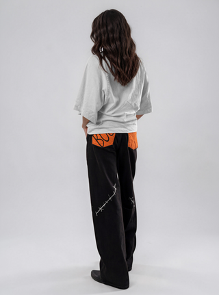 'Spooky Season' Painted Jeans