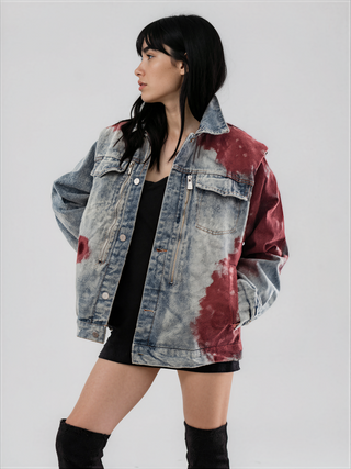 'Never Better' Painted Denim Jacket