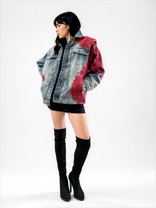 'Never Better' Painted Denim Jacket