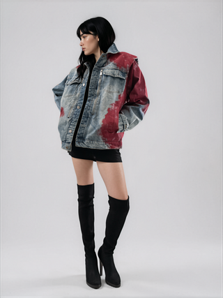 'Never Better' Painted Denim Jacket