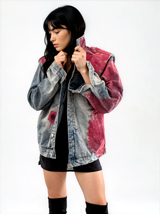 'Never Better' Painted Denim Jacket