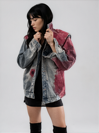 'Never Better' Painted Denim Jacket