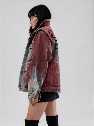 'Never Better' Painted Denim Jacket