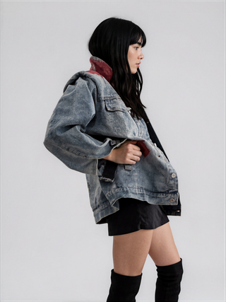 'Never Better' Painted Denim Jacket