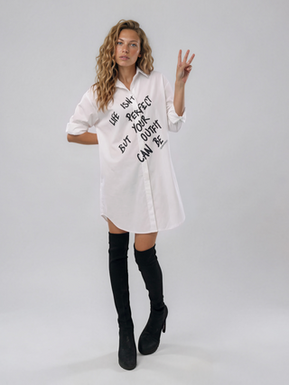 'The Perfect Outfit' Painted Shirt Dress