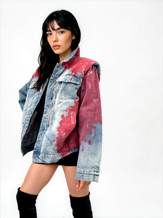 'Never Better' Painted Denim Jacket