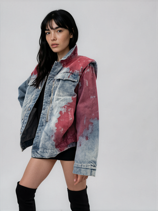 'Never Better' Painted Denim Jacket