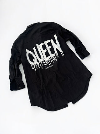 'Queen' Painted Shirt Dress
