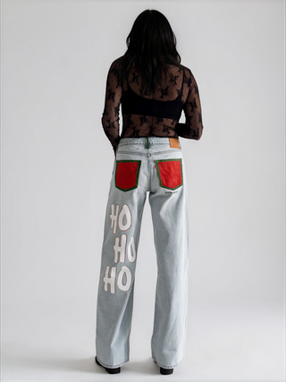 'Santas Favorite' Painted Levi's Jeans