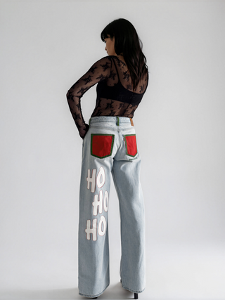 'Santas Favorite' Painted Levi's Jeans