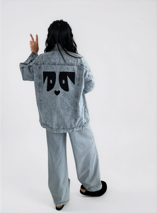 'Oh Norman x WG' Painted Denim Jacket