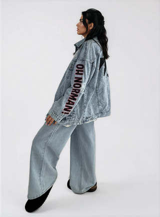 'Oh Norman x WG' Painted Denim Jacket