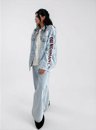 'Oh Norman x WG' Painted Denim Jacket