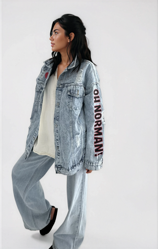 'Oh Norman x WG' Painted Denim Jacket