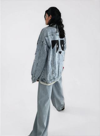 'Oh Norman x WG' Painted Denim Jacket