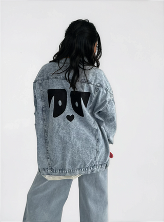 'Oh Norman x WG' Painted Denim Jacket