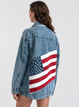 'Heart Of America' Painted Jacket