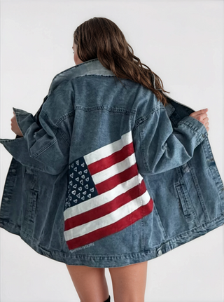 'Heart Of America' Painted Jacket