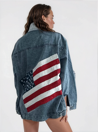 'Heart Of America' Painted Jacket