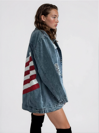'Heart Of America' Painted Jacket