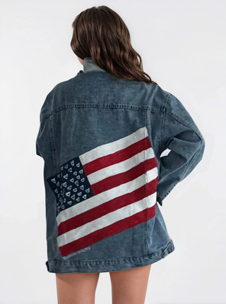 'Heart Of America' Painted Jacket