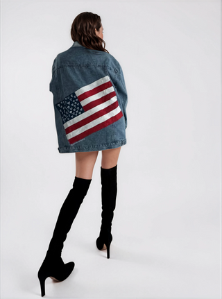 'Heart Of America' Painted Jacket