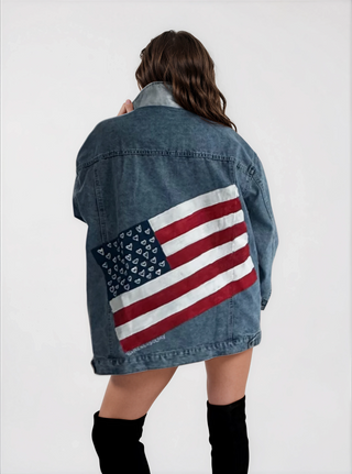 'Heart Of America' Painted Jacket