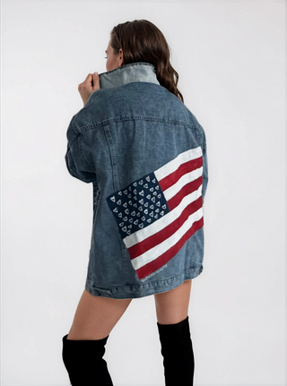 'Heart Of America' Painted Jacket