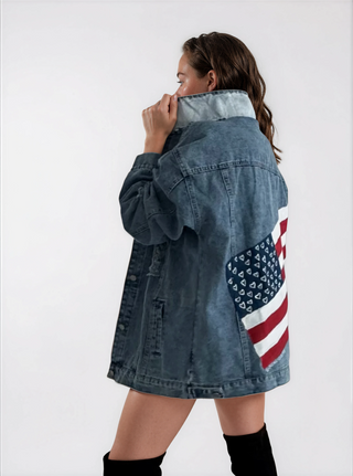 'Heart Of America' Painted Jacket