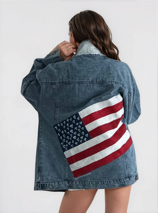 'Heart Of America' Painted Jacket
