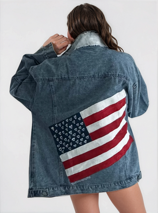 'Heart Of America' Painted Jacket