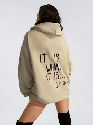 'It Is What It Is' Painted Hoodie