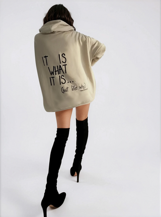 'It Is What It Is' Painted Hoodie