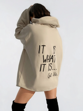 'It Is What It Is' Painted Hoodie