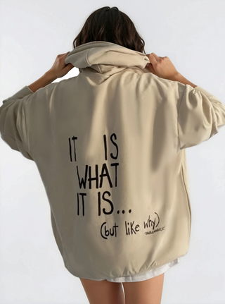 'It Is What It Is' Painted Hoodie