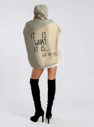 'It Is What It Is' Painted Hoodie