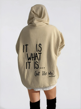 'It Is What It Is' Painted Hoodie
