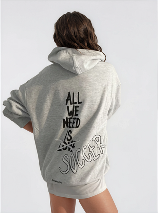 'All We Need Is Soccer' Painted Hoodie