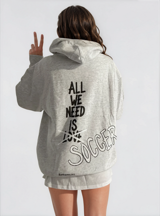 'All We Need Is Soccer' Painted Hoodie