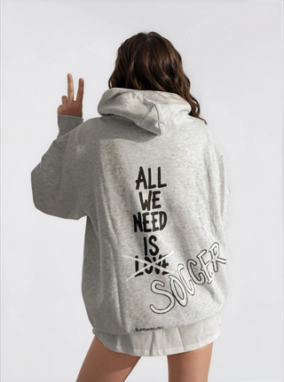 'All We Need Is Soccer' Painted Hoodie