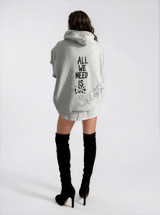 'All We Need Is Soccer' Painted Hoodie