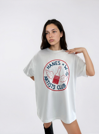 'Hanes x W+G' Painted Beefy T Shirt