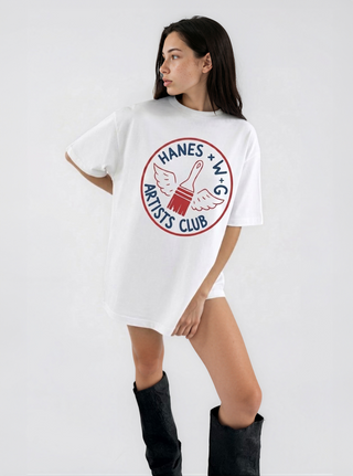 'Hanes x W+G' Painted Beefy T Shirt