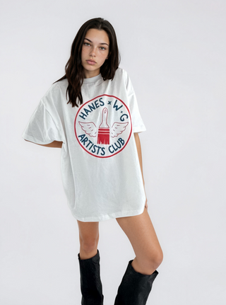 'Hanes x W+G' Painted Beefy T Shirt