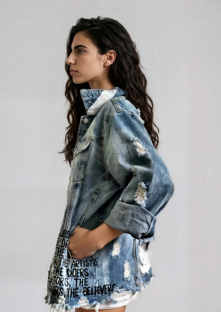 'DRIPPING HEART' PAINTED JACKET