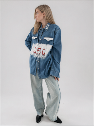 'USA is 250' Painted Levi's Denim Shirt