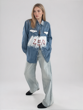 'USA is 250' Painted Levi's Denim Shirt