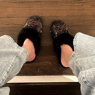 'Splatter' Painted Emu Slipper